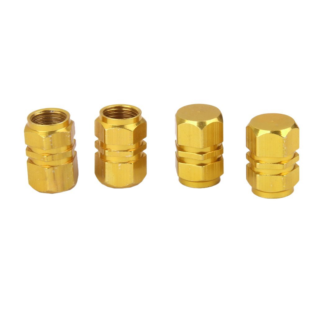 Careflection || 4X Aluminum Tire Wheel Rims Stem Air Valve Caps Tyre Cover Car Truck, Golden-image-24