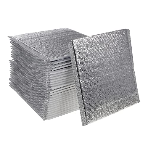 Gatuida 50piezas Bolsa De Aislamiento Térmico Desechable De Aluminio Grueso para Comida Bolsa De Conservación para Llevar para Picnic Y Viajes