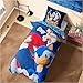 Produktbild Get Trend Sonic The Hedgehog Kinderbettwäsche 135x200 cm, Wendbare Bettwäsche Kinder & Teens, Kissen- & Deckenbezug, Geschenke für Jungs (Blau Sonic, Einzel)