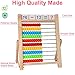 KIDWILL Preschool Math Learning Toy,10-Row Wooden Frame Abacus with Multi-Color Beads, Counting Sticks, Number Alphabet Cards, Gift for 2 3 4 5 6 Years Old Toddlers Boys Girls