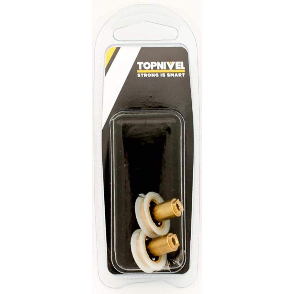 Nivel Rueda MAMPARA RODAMIENTO METALICO con Tornillo 22MM Blanco 2 PZ NV107612