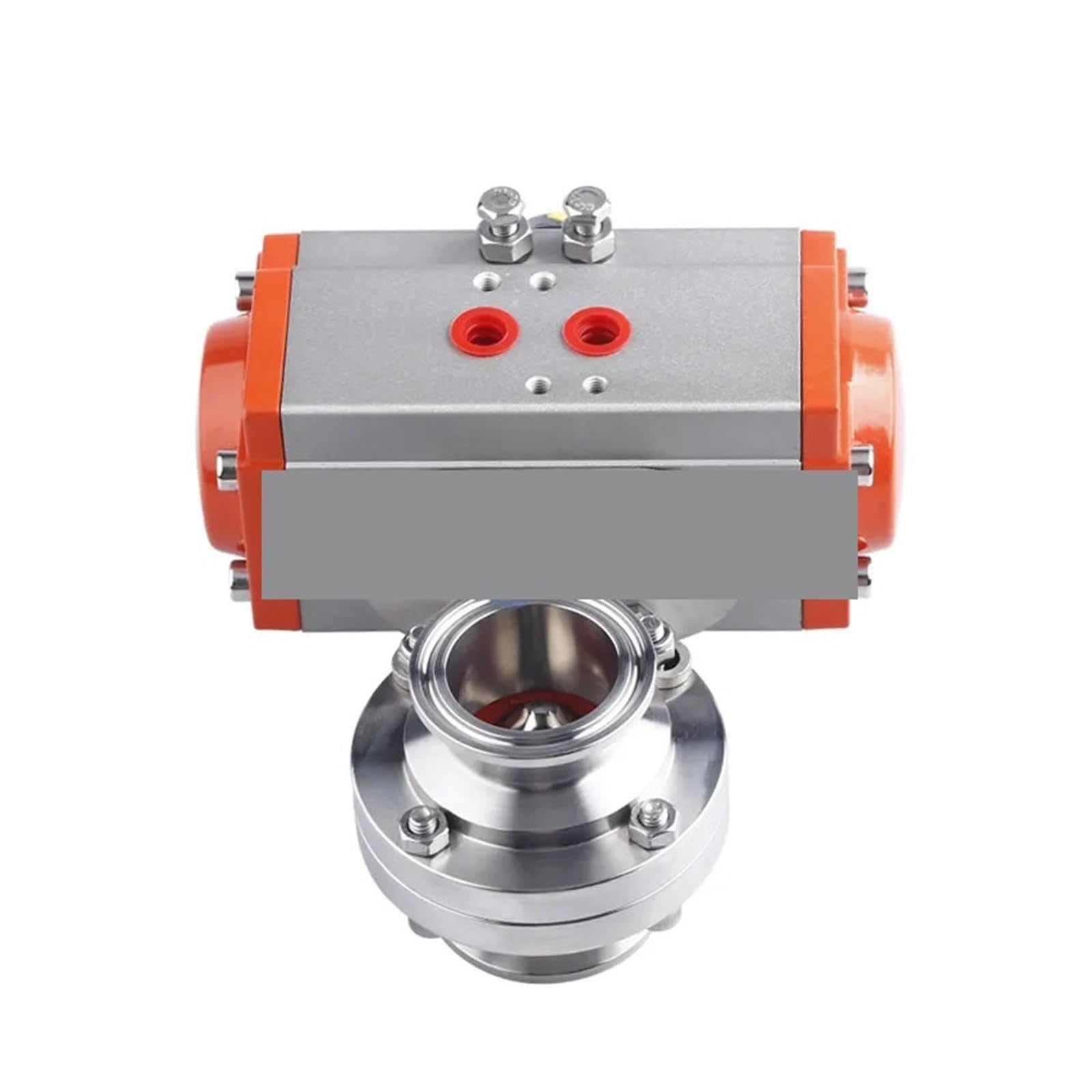 BALYDLUL 2" Stainless Steel 304 Tri Clamp OD 64MM Silicone Double Action Pneumatic Sanitary Butterfly Valve