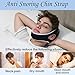 Anti Snoring Chin Strap, Chin Strap for Sleeping, Premium Airflow Jaw Strap, Stop Snoring Chin Strap, Snoring Solution for Men and Women, Breathable Chin Strap with Adjustable Velcro (White)