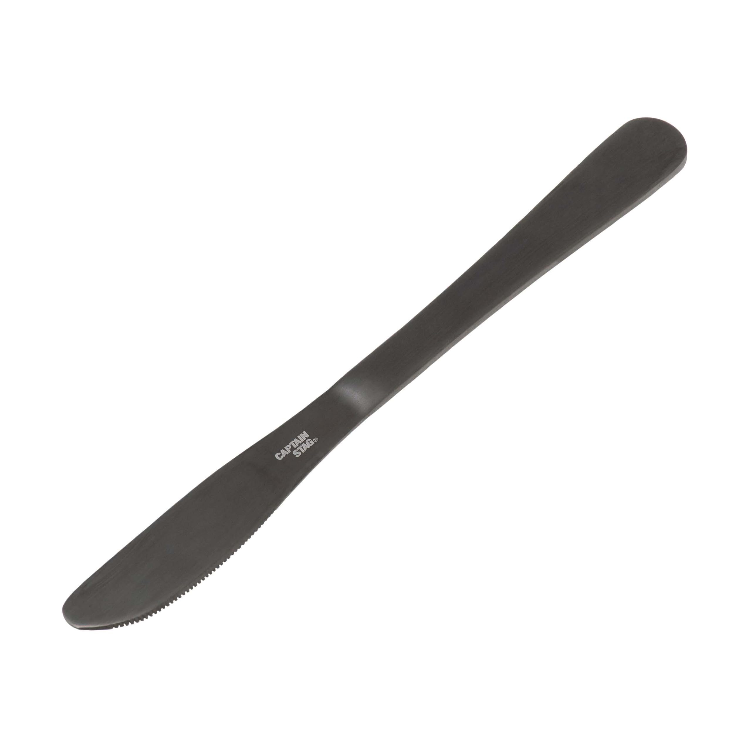Captain Stag UW-2047 Cutlery Knife Dinner Knife, Stainless Steel, Black : Sports & Outdoors
