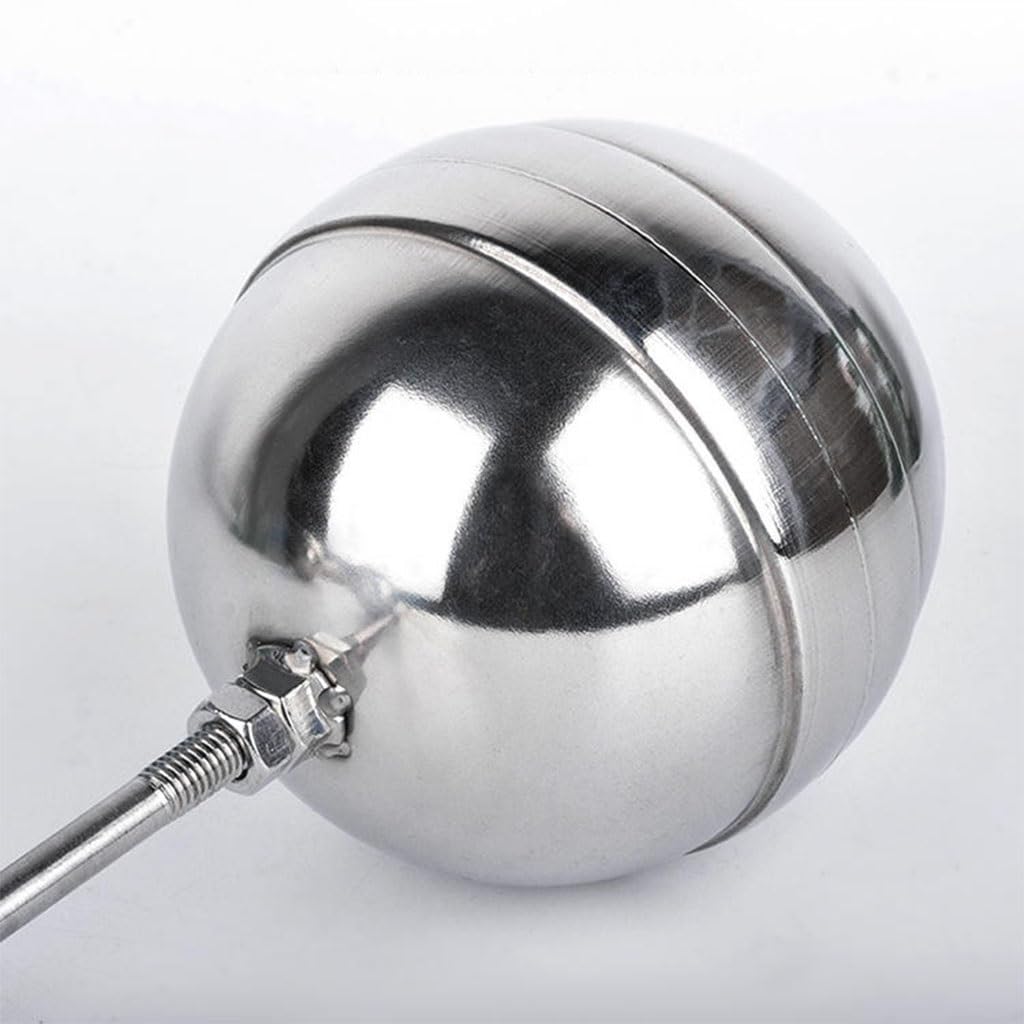1pc M8 Stainless Steel Float Ball Switch - 304 Stainless Steel Water Level Float for Tanks, 110mm, 130mm, 150mm(110mm)