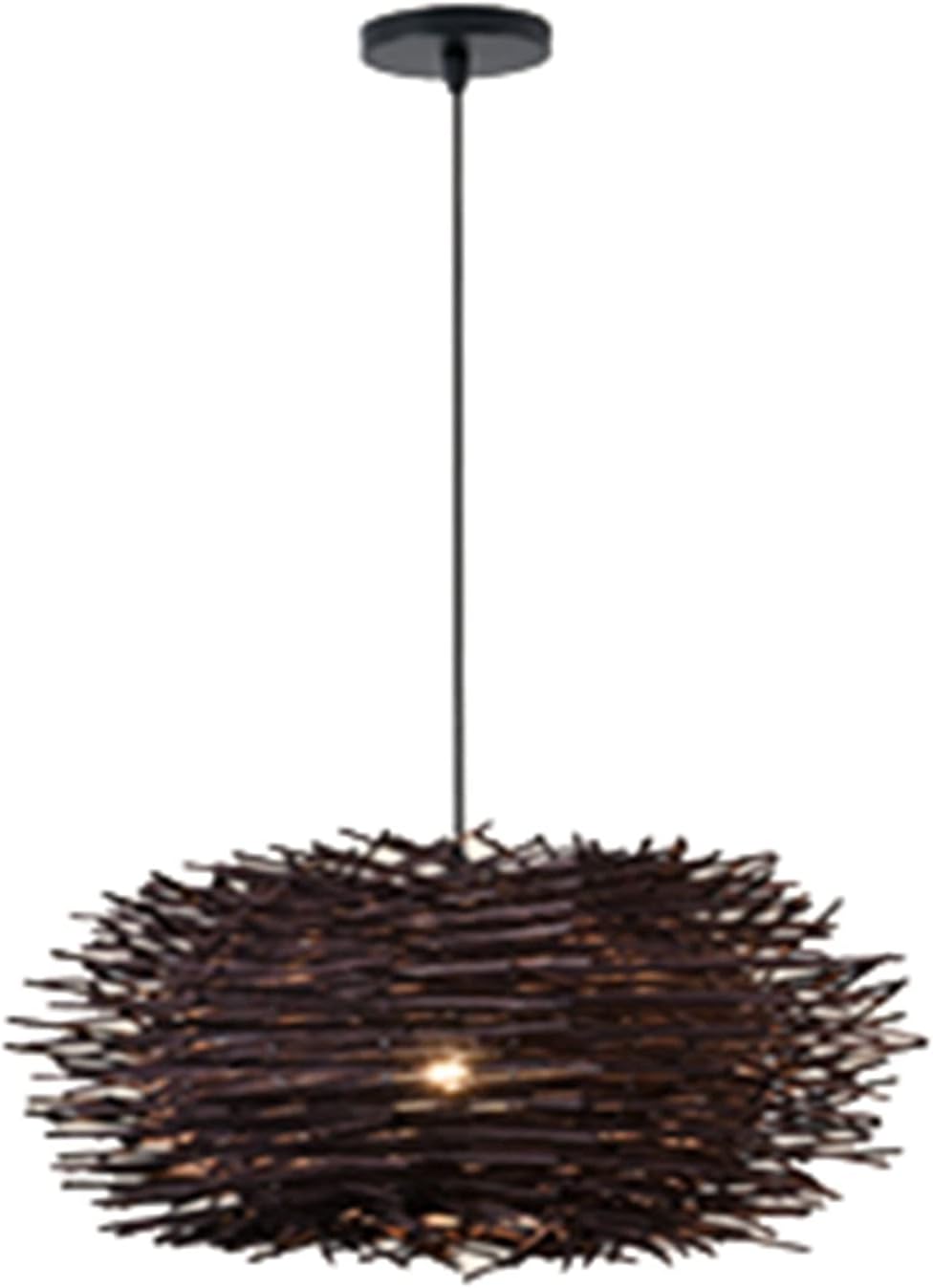 SXSGSM Lámparas colgantes de nido de pájaro de bambú, lámpara colgante de ratán, lámpara colgante de iluminación de techo, lámpara colgante de techo, iluminación de decoración de hotel de alojamiento