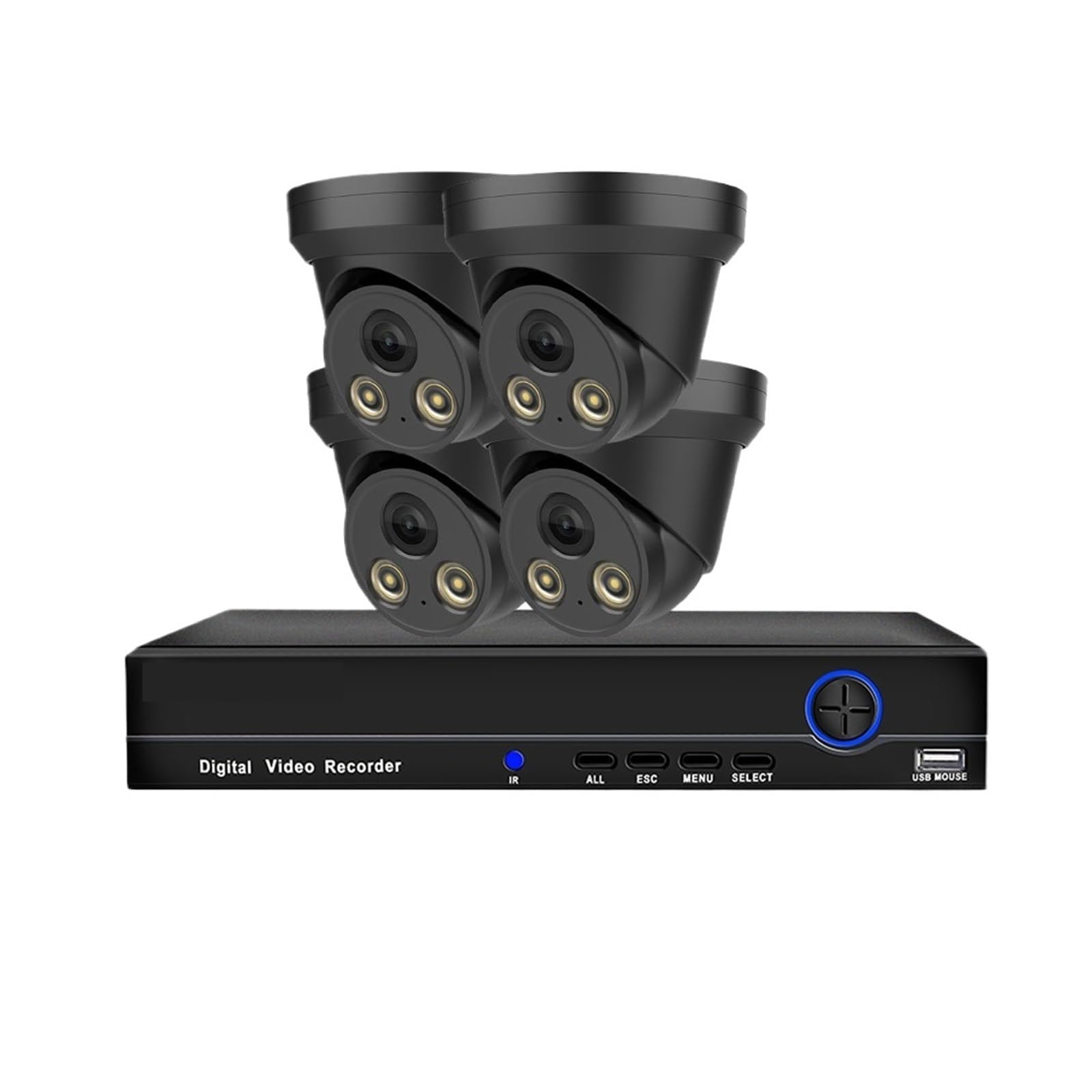System Kamer Bezpieczeństwa 8MP 4K 8CH POE NVR Zestaw Nagrywający Dźwięk Zewnętrzny Kolorowy Monitoring Wideo W Nocy Kopułkowych IP(1T,8pc)