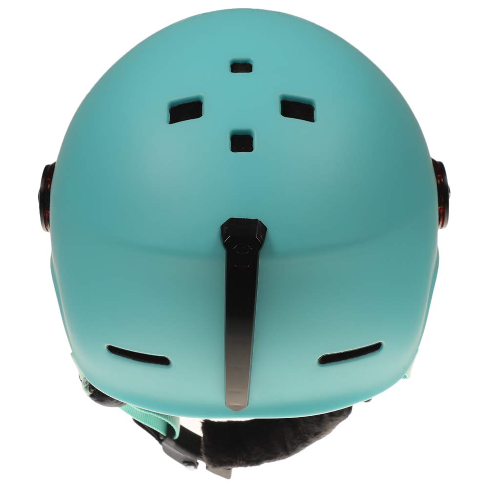 Lixada Casco de Esquí con Orejeras y Gafas Casco de Esquí de Seguridad Casco de Esquí Profesional Hombres y Mujeres