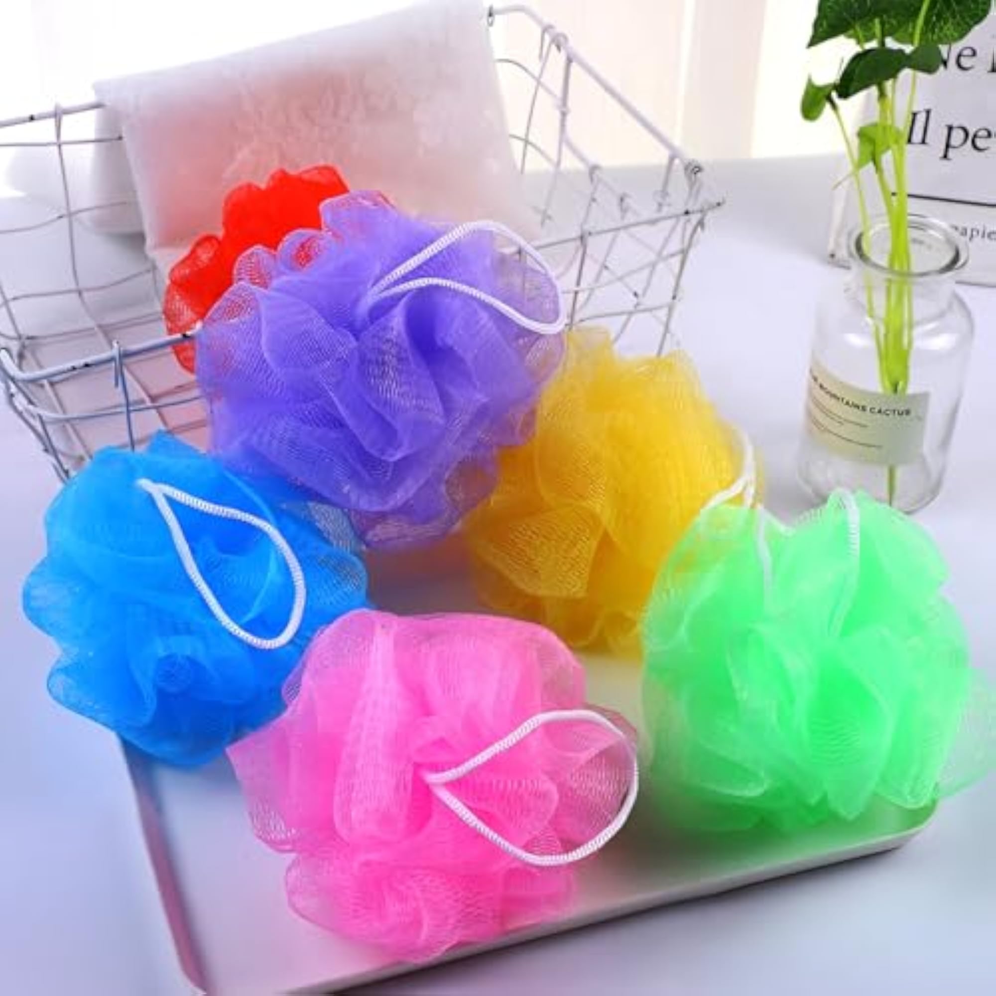 Warm Chef Bath Loofah Sponge Pack of 3, Gentle Exfoliation