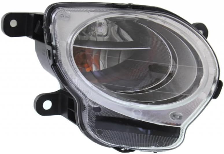 CarLights360: For Fiat 500 Turn Signal/Parking Light Assembly 2012-2019 Passenger Side Convertible/Hatchback w/Chrome Trim DOT Certified For FI2533100