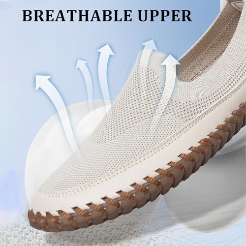 Men's Mesh Slip On Loafers Breathable Knitted Casual Walking Shoes Lightweight Soft Sole Sneakers3