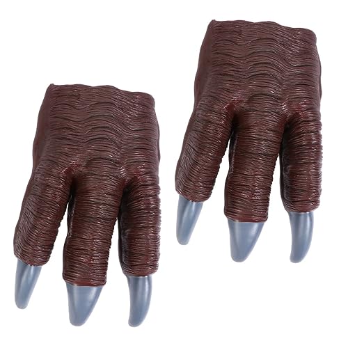 YARNOW 2Pcs Dinosaur Paw Gloves for Cosplay Party Realistic Dinosaur Claws Material for Role Play and Group Activities