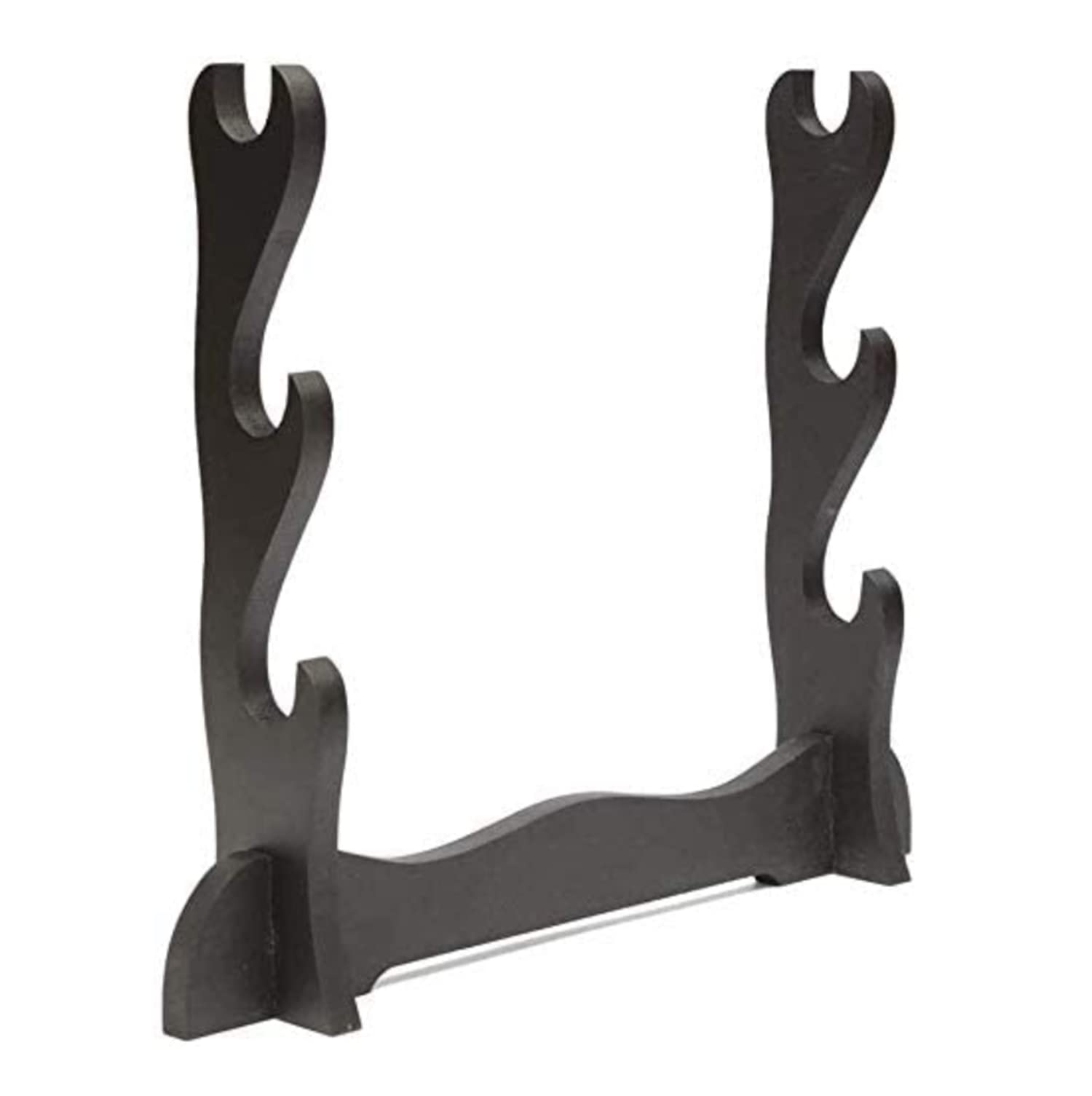 SKEIDO 1Pcs Black Wood Wall Mount Samurai Sword Holder Stand Hanger Bracket Rack Display Organizer 3 Layer Home Decoration Crafts
