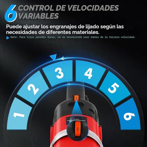 Pulidora de hormigón de 2800W y tres cabezas de 200mm para suelos y paredes 5