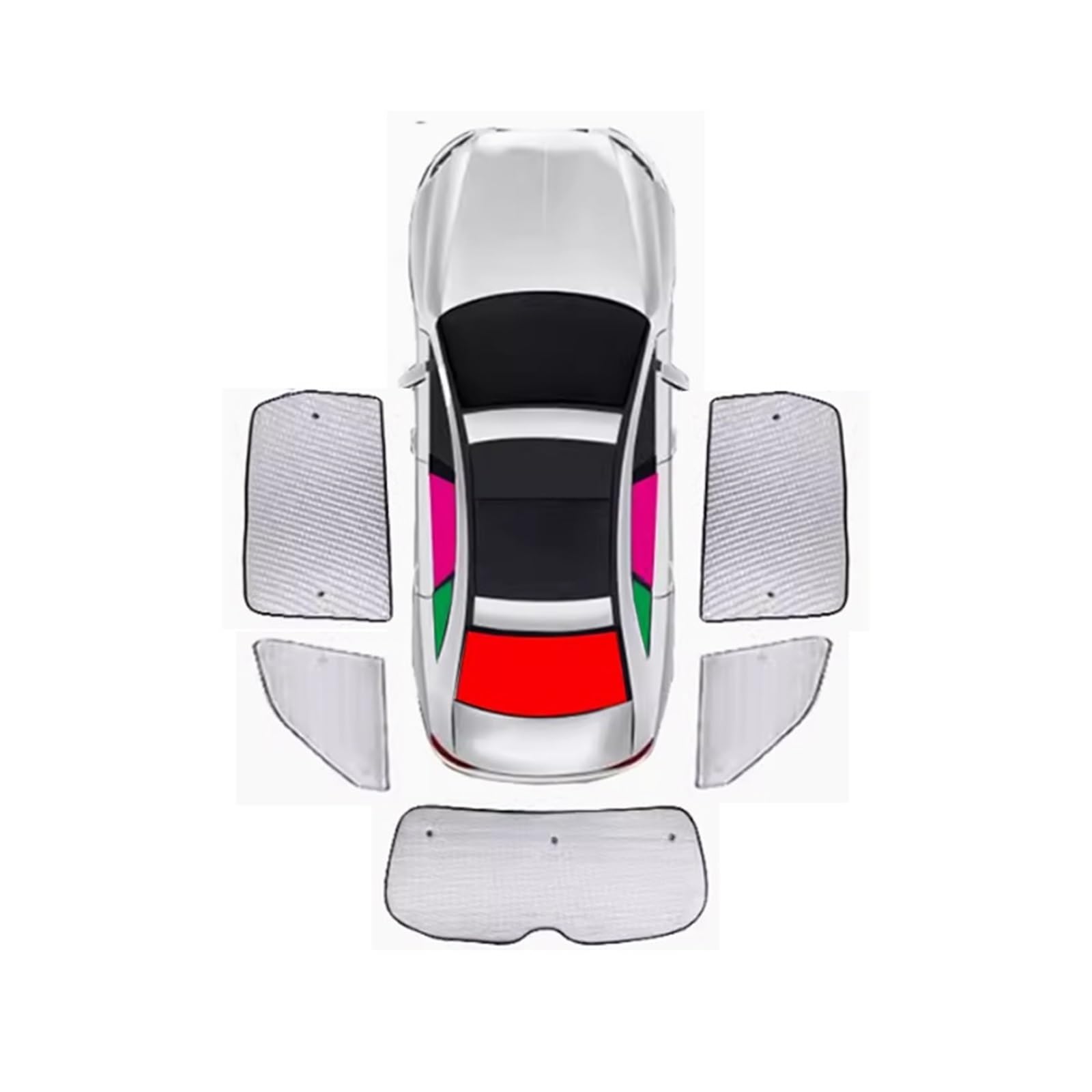 Parasole Auto per BMW X3 G01 F97 2018-2022 Parabrezza Parasole Isolamento Termico Parti di Automobili Visiera Parasole Accessori | Rear 5 pieces