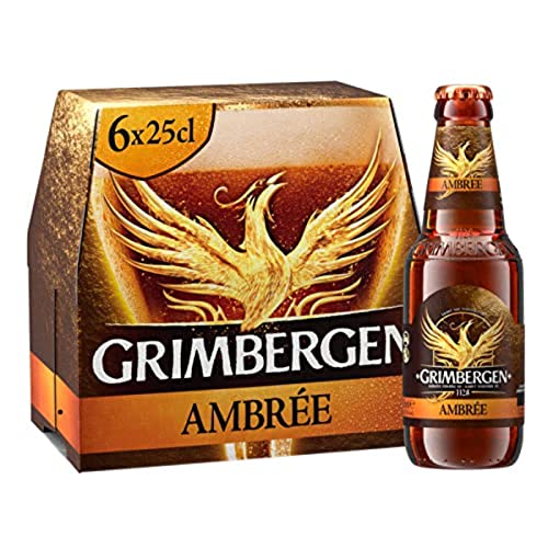 Grimbergen Bière d'abbaye ambrée - 6,50 degré d alcool - Les 6 bouteilles de 25cl