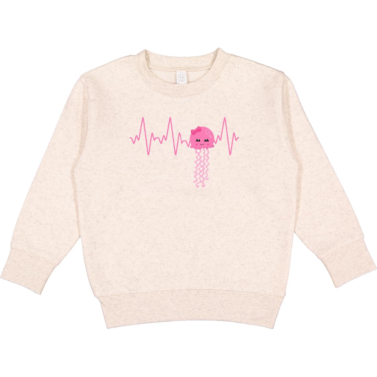 inktastic Pink Jellyfish Heart Pulse Heartbeat Love Toddler Sweatshirt 2T Natural Heather 43293