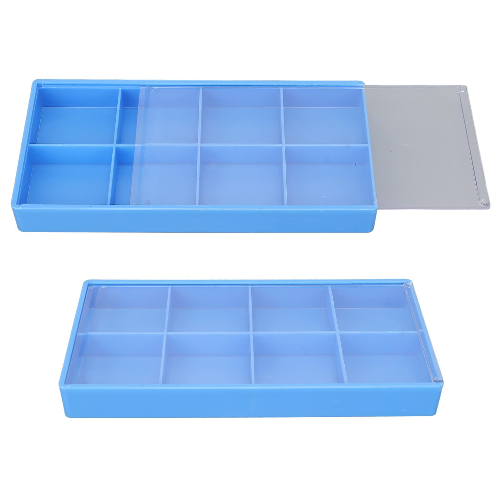 Cyrank Watch Parts Storage, 8 Slots Plastic Watch Parts Storage Box Watch Repair Tool/Watch Parts Storage Organizer Watchmaker Repairing Tools Storage Tray for Watches Movement Parts