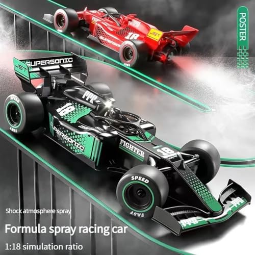 Image of Magicwand 1:24 Scale R /C Formula 1 Racing Car Turn Left /Right,Forward /Reverse with Smoke Function【Pack of 1】【Green or Red】