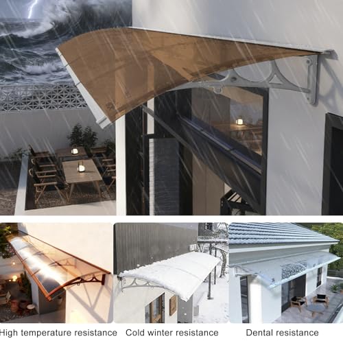 Auvent de terrasse en aluminium résistant aux intempéries et chocs pour fenêtres de maison - 5