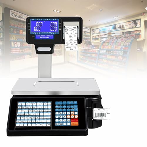 Báscula digital impresora etiqueta doble pantalla 66lbs