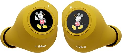 Miniatura 2 de Disney Mickey Mouse - Auriculares Bluetooth con funda de carga, auriculares inalámbricos Bluetooth con micrófono integrado y 30 horas de tiempo de