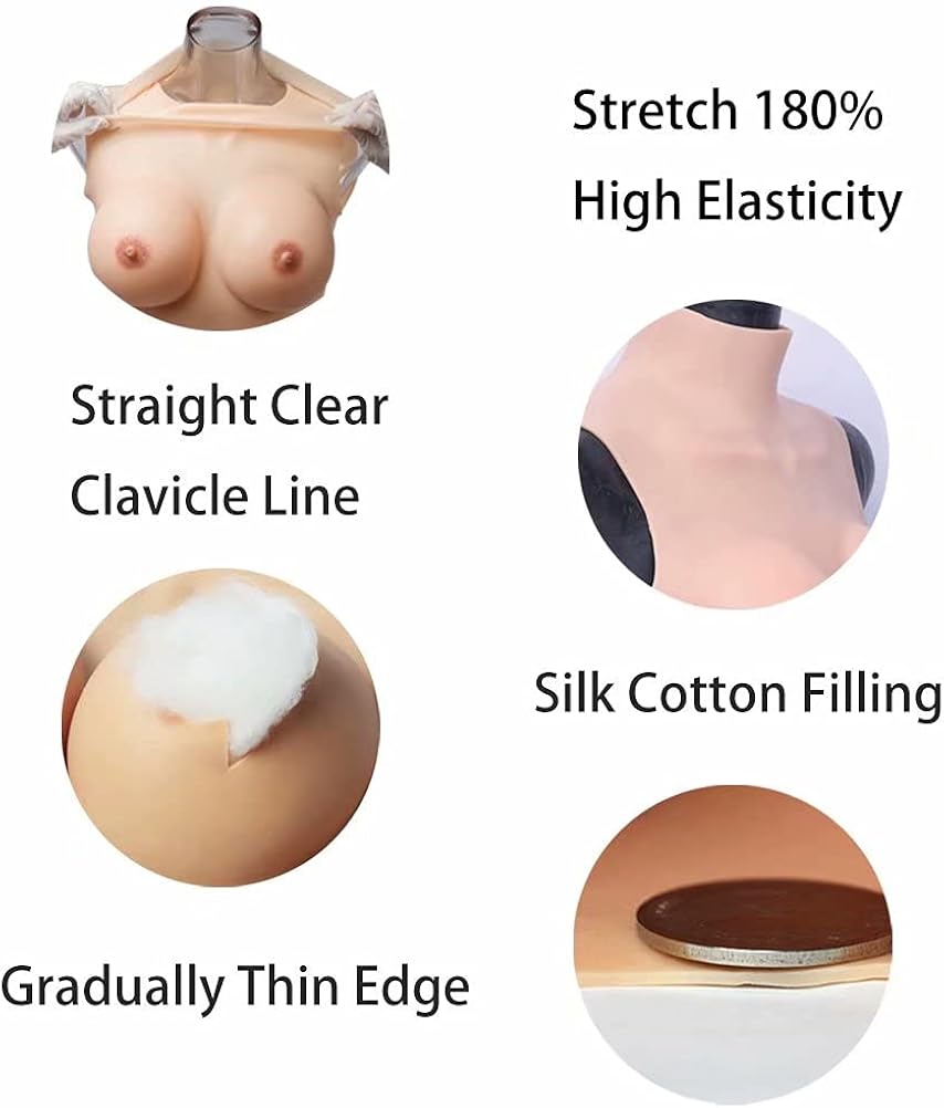Vista 3 de Huibaijia - Pechos de silicona para crossdressers Drag Queen Transgénero