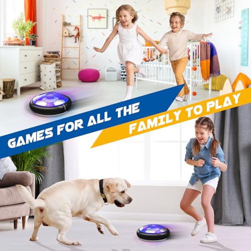 Image of Ancesfun Hover Soccer Ball Kids Toys for Boys Girls Ages 3 4 5 6 7 8-12, Rechargeable Hover Ball with Colorful LED Lights and Protective Foam, Air Power for Soccer Game Indoor