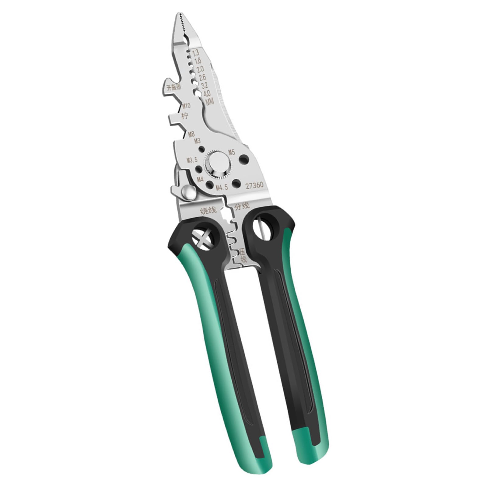 Zbiianxer Professional Multifunctional Steel Wire Stripper Pliers Cutter Wire Crimper For Electrical Work And Home Repair Home Electric Tool