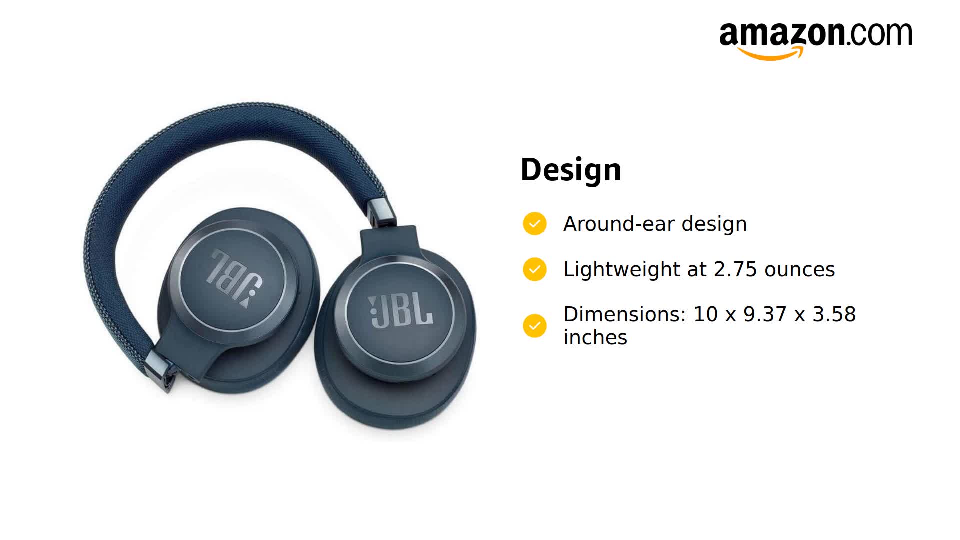Amazon.com: JBL Live 650BTNC - Around-Ear Wireless Headphone with