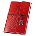 Leather Journal, MaleDen Vintage Spiral Bound Notebook Refillable Dairy Sketchbook Travel Journal to Write in with Blank Pages for Women Girls Gifts (A6, Red)