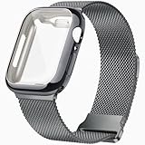 ✅[ SmartWatch Funda con Correa ] ▬ Se incluye una funda de protección Smartwatch, la funda protectora cubre toda la pantalla OLED y los bordes curvos, de modo que es 100% anti-huella digital, repelente al aceite, resistente al rasguño, resistente al desgaste y resistente al impacto