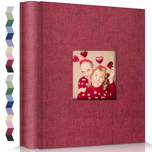 popotop Álbum de fotos de 4 x 6 a 600 fotos con 600 bolsillos horizontales y verticales, álbumes de cubierta de lino para fotos familiares, bodas, aniversarios, bebés, vacaciones