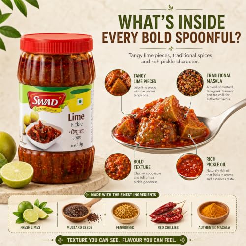 Image of SWAD Distinctly Different and Delicious Lime Pickle /Nimbu Achar - 1 kg