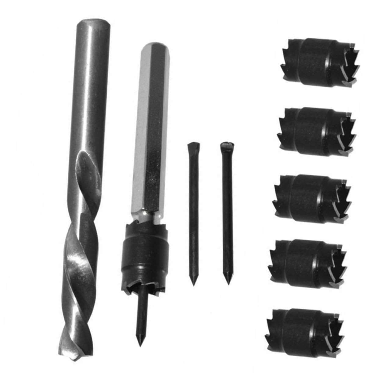 IWOWHERO High Speed Steel Spot Weld Cutter Remover Drill Bit Tool 9pcs Set for Spot Welder Straight Drilling Tool