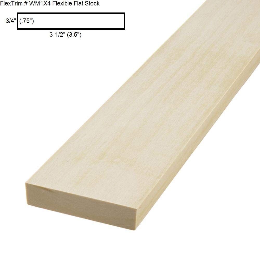 YOOZENA Flexible Polyurethane Flexible Molding - 3/4" Thick x 3-1/2" Wide x 8 ft Long