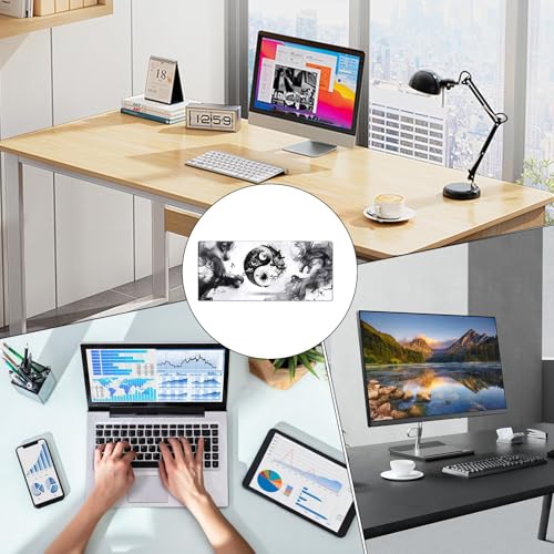 Tapis de bureau antidérapant grand format pour clavier