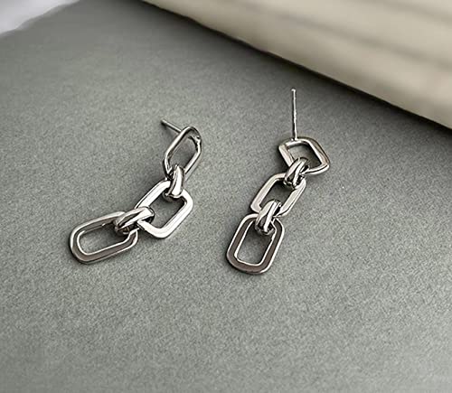 Chunky Paperclip Earring 925 Sterling Silver Link Chain Dangle Earring2