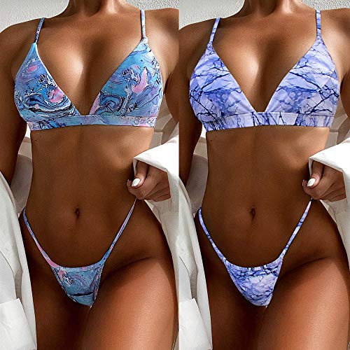 Maillot de bain sexy séchage rapide avec motif feuille impression et maintien idéal - 3