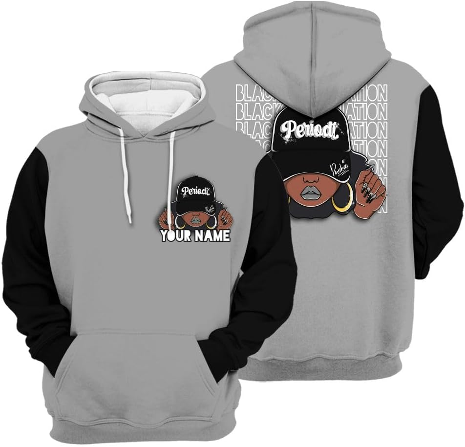 Dunkare Shirt to Match Retro Black Wolf Grey 12s Streetwear 3D Hoodie, Trust Your Madness Retro All Over Print Unisex Hoodie