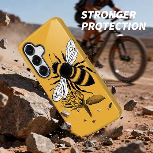 Vobber for Samsung Galaxy S26 Case,Dual-Layer Hybrid Phone Cover with Military-Grade Protection, Durable Shockproof & Anti-Scratch Design, Non-Slip Grip, Honey Bee - image 3
