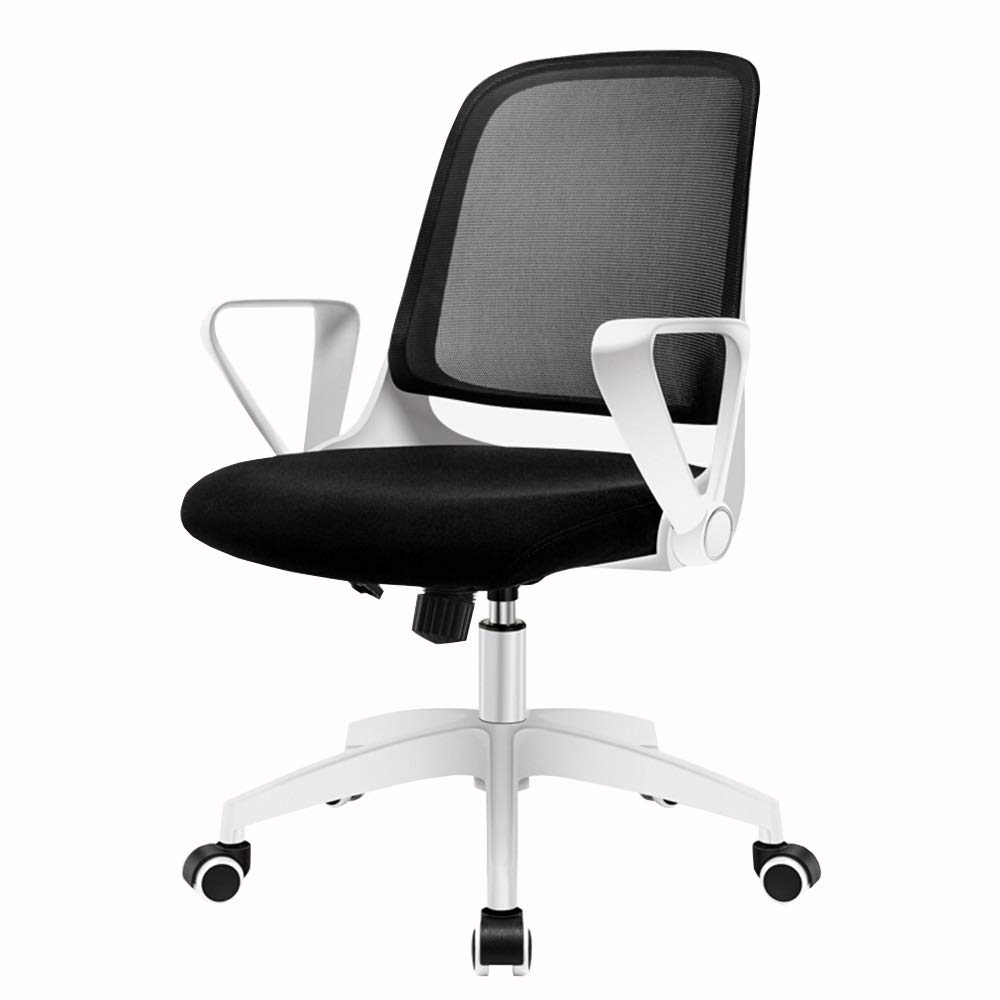 Chaise de bureau pour soulager le dos avec accoudoirs escamotables gain de place