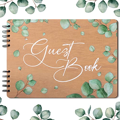 Karenhi Rustic Wedding Guest Book 120 Page Lined 11.4x8.3 Eucalyptus