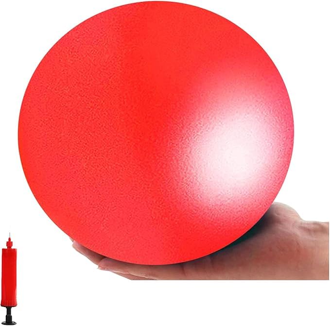 XIECCX Mini Yoga Balls 6 Inch Exercise Pilates Therapy Balance Bender Ball Barre Equipment for Home Stability Squishy Training with Pump (Red, 6 inch)