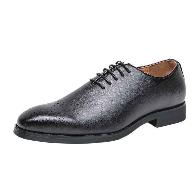 Wedding Men's Elastic Lace-up Oxfords Men's Lightweight Formal Shoes Men's Business Casual Shoes