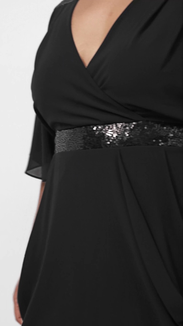 city chic sequin wrap dress City Chic Plus Size Sequin Wrap Dress