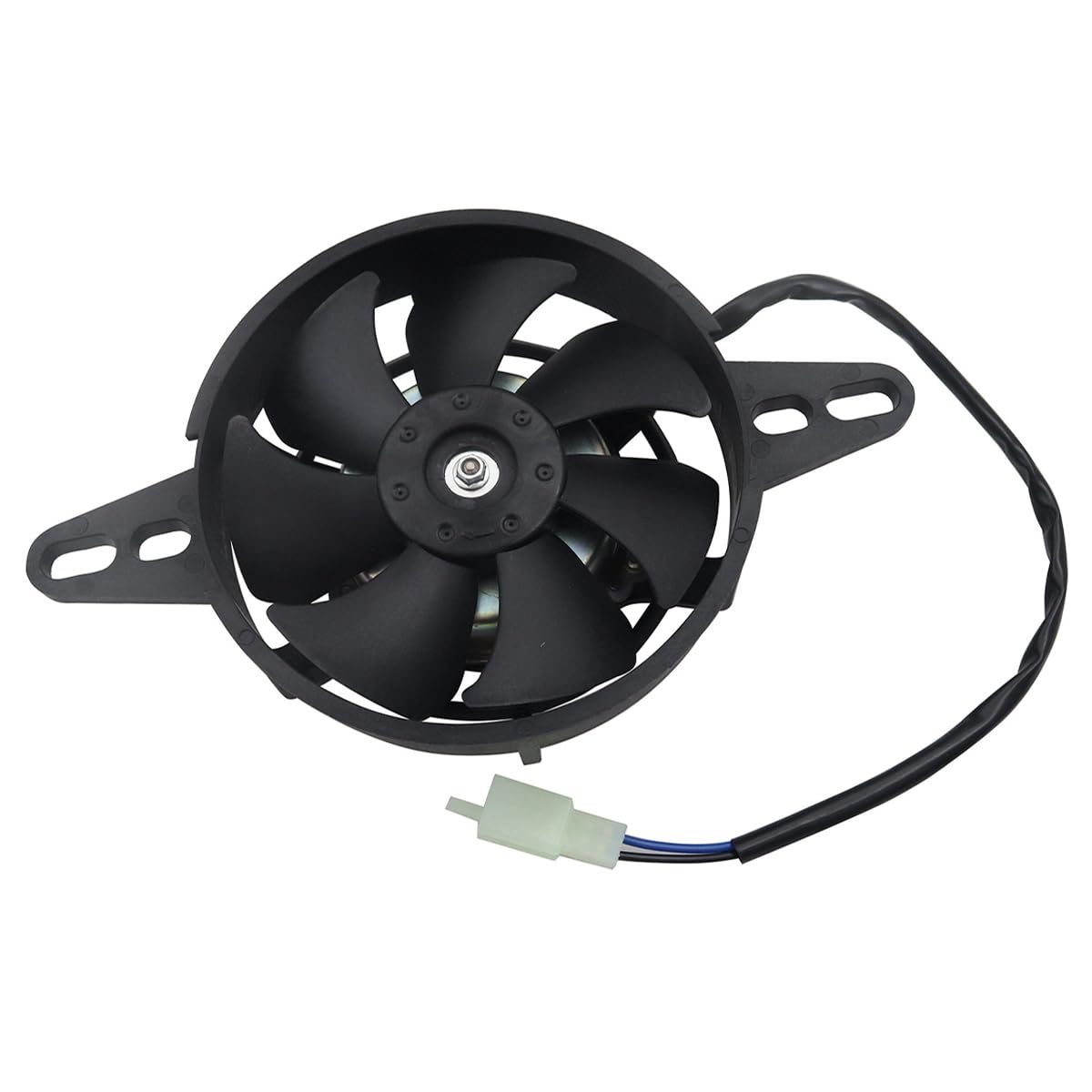 Ludom Ventilateur de radiateur de moto en plastique mince, à pousser ou tirer, refroidisseur d'huile/d'eau électrique pour quad/VTT 150cc, 200cc et 250cc.