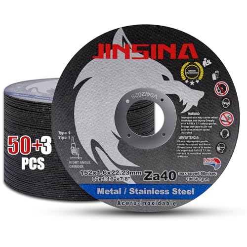 JINSINA 6 Cut Off Wheels 53PCS Metal and Stainless Steel Cutting Wheel