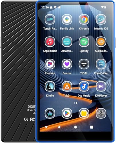 MECHEN 5�C���` MP3�v���[���[ 128GBTF�J�[�h�t�� Android 13 ���y�v���[���[ WIFI Bluetooth ���� �~���[�W�b�N�v���[���[ 4GB + 32GB���� ���@�\ MP4�v���[���[ 1080p HD �t���^�b�`�X�N���[��