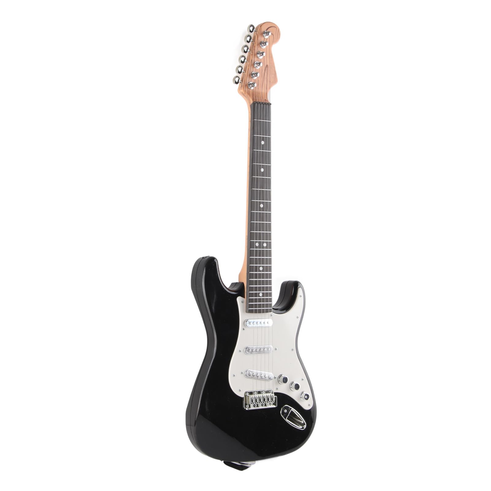 Chitarra Elettrica per Bambini Mini Strumento Musicale per Ragazzi e Ragazze Plastica Leggera e 3 Batterie AA Non Incluse (Nero)